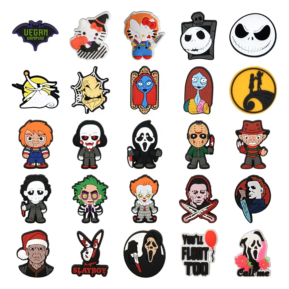 2024 Pumpkin Fall shoe charms Shoe Decoration Charms Halloween Horror Shoe Accessories for Kids Adult Women Men Party Favor Gift