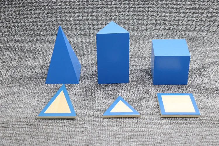 Preschool Learning Toys Geometric Solids Wooden Montessori Toys Math Games Toys Blocks Elementary Home school Supplies