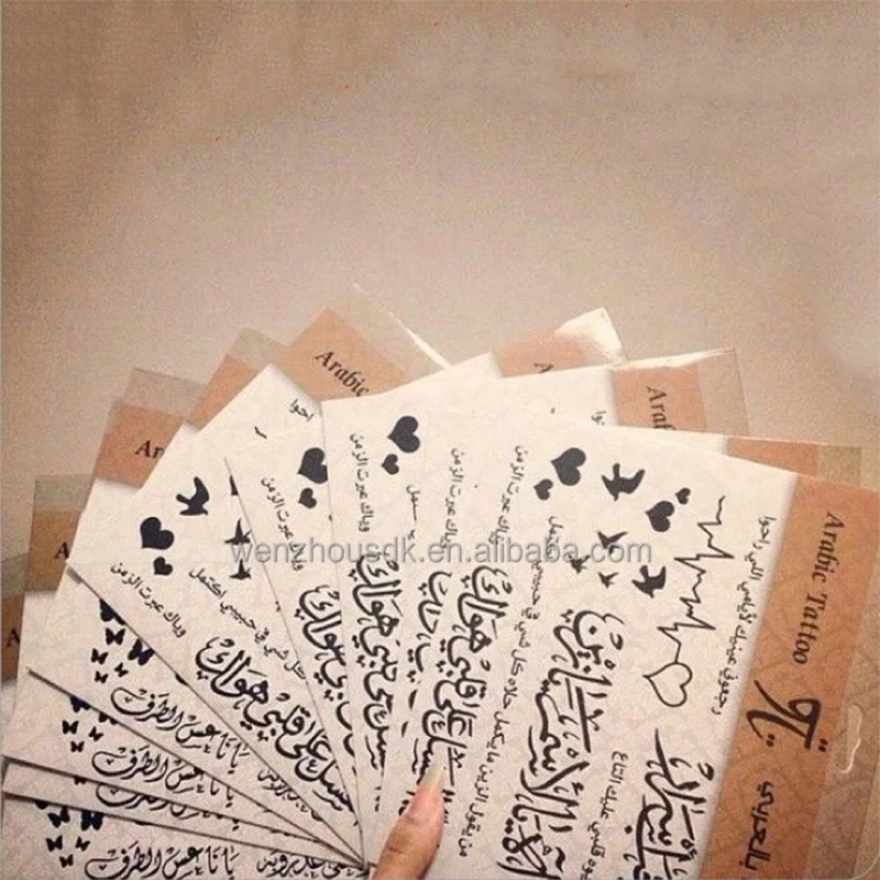 Customized Saudi Arab Letter arabic tattoos wholesale