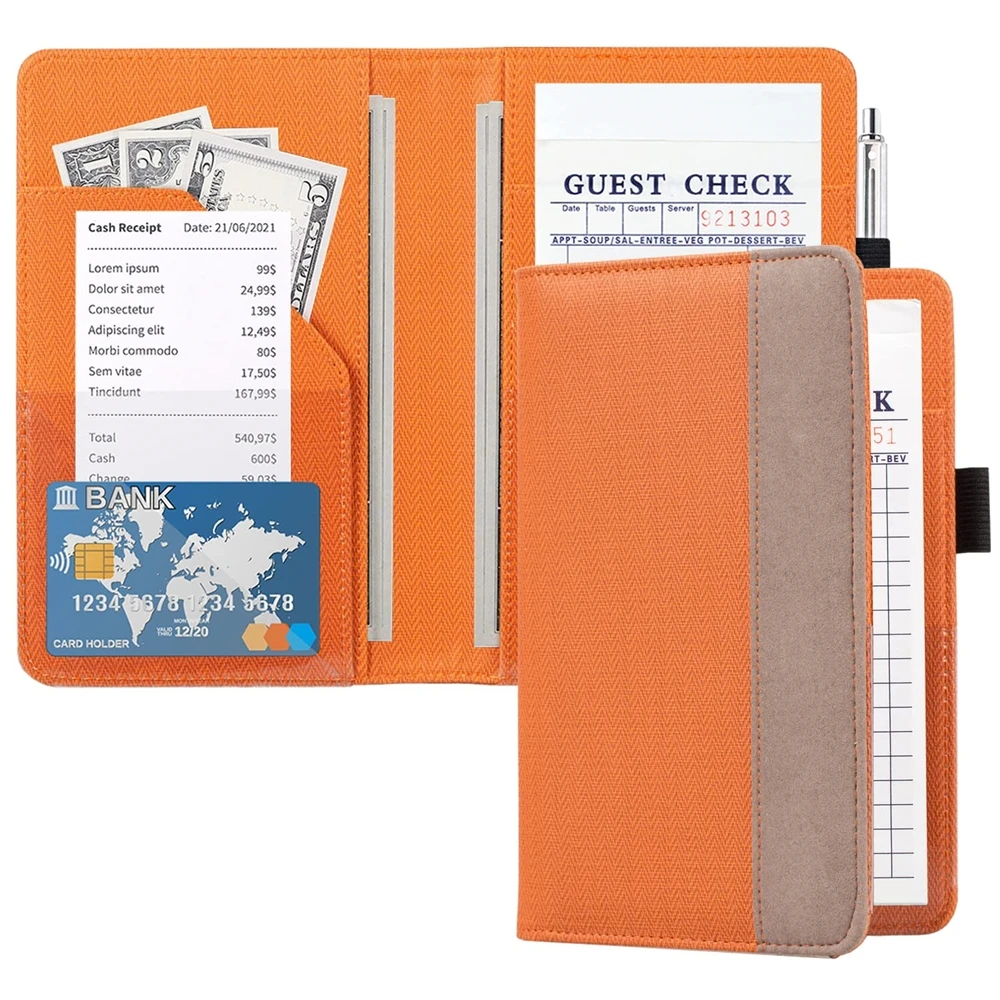 Manufactory Direct Bill Folder Hotels Restaurants Server Book And Waiter Waitress Organizer For Waitstaff Check Presenter