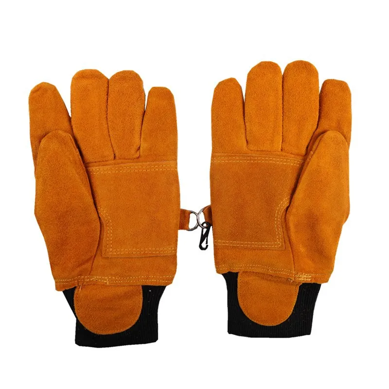 Fire Fighting and Rescue Gloves With Reflective Stripe Insulation Wear Resistant Durable Labor Protection Firefighter Gloves