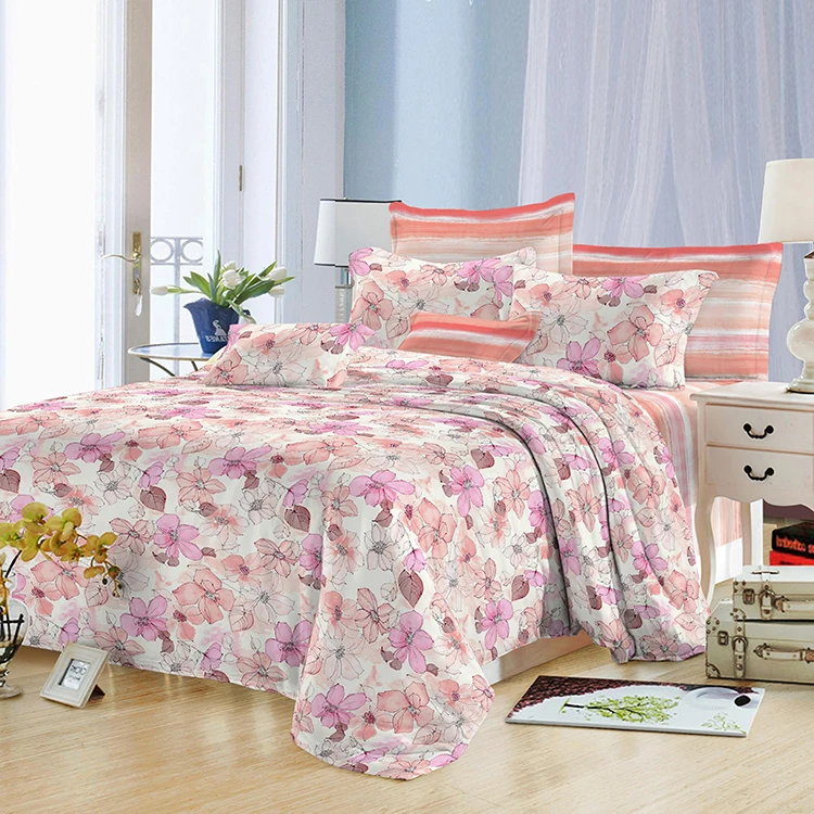 Polyester pigment printed brushed fabric for bed sheet,mattress cover ,quilt cover/100% polyester microfiber brushed fabric