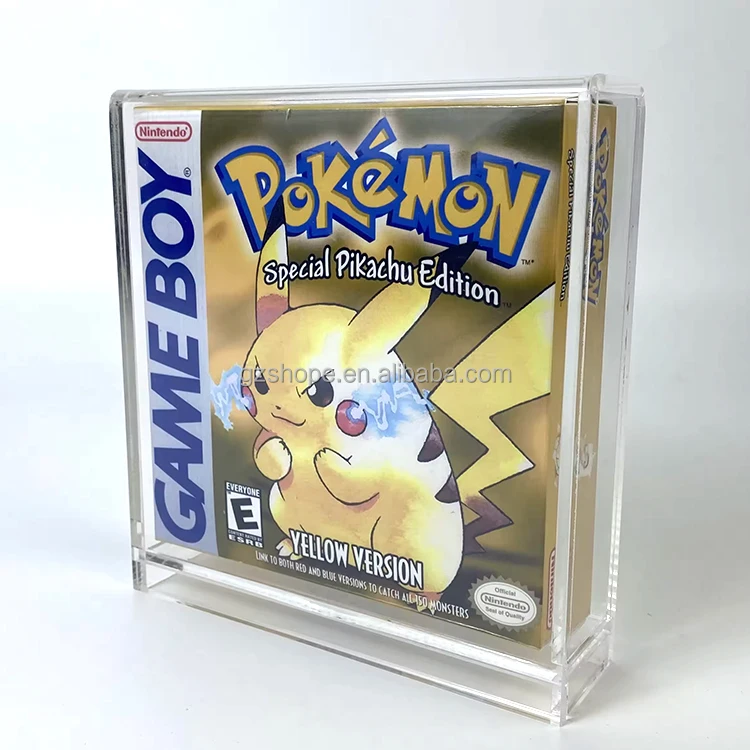 SHP Clear Acrylic Protector Display Case For Nintendo Video Game Game Boy Advance SP With Sliding Base Or Magnetic Lid