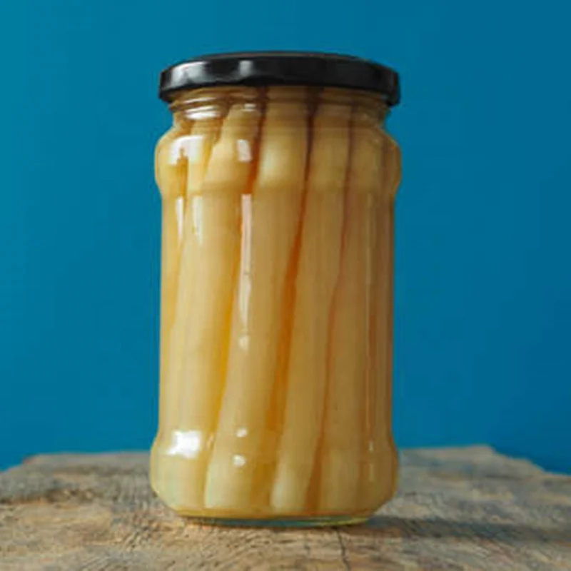 Canned White Asparagus in Glass Jar Canned vegetable