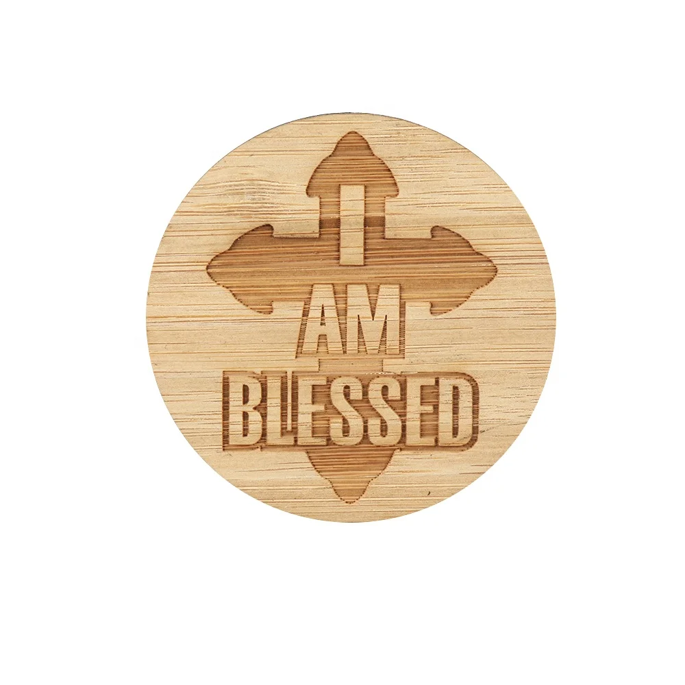 Bamboo and wood carving crafts wooden custom refrigerator stickers