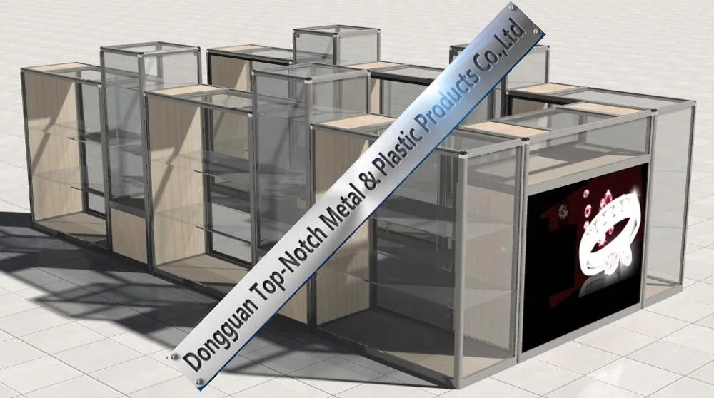 glass kiosk mall for store and shop