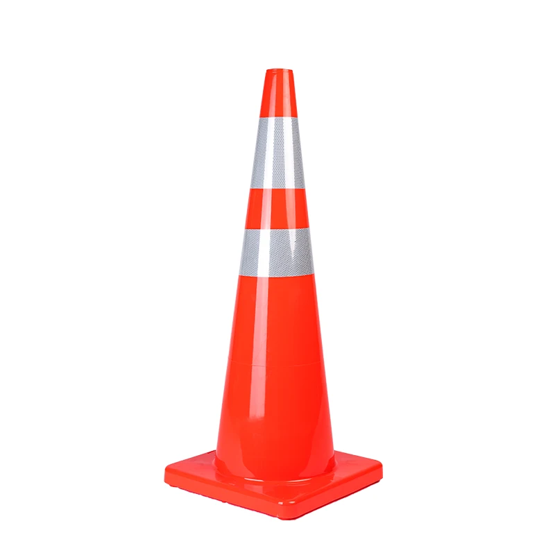 36 Inches 90cm Flexible Reflective Traffic Pvc Cone For Road Safety Equipment