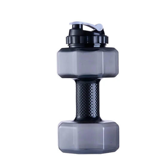 2.2L weights Big Plastic Sport Shaker water bottle dumbbell