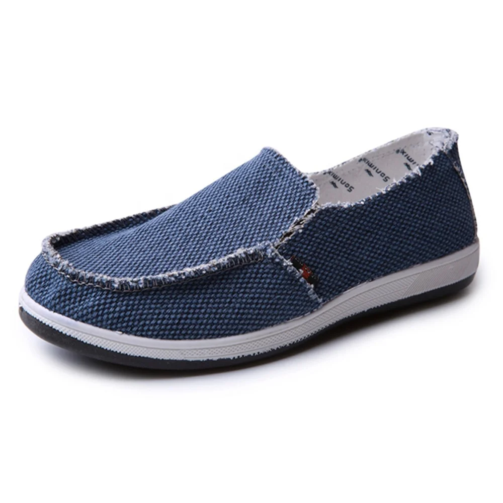Men Breathable pvc sole flat cloth shoes light weight 3 colors footwear leisure casual shoes