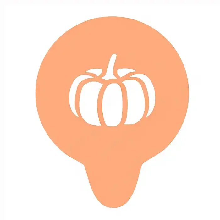 Custom Coffee Shop Orange Pumpkin Shape Latte Art Acrylic Hot Chocolate Stencil Acrylic Coffee Stencil