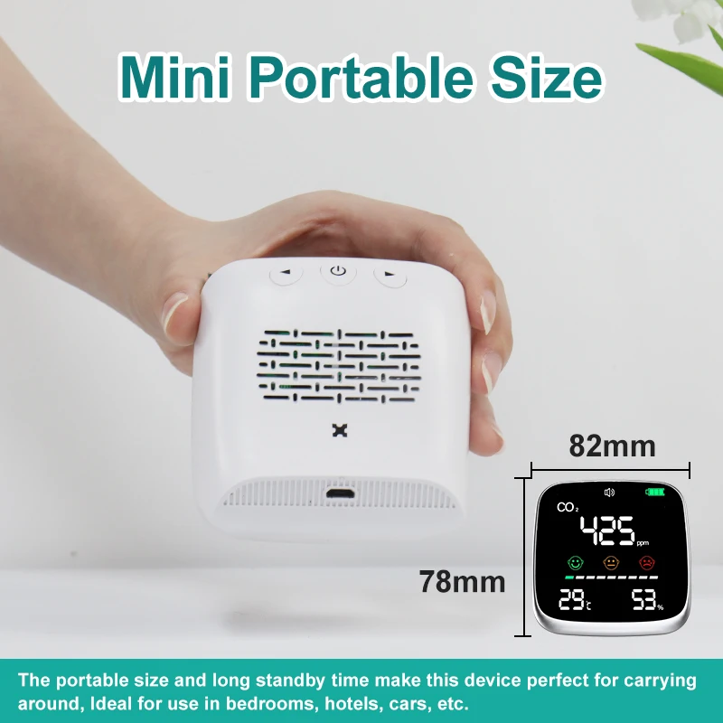 Air quality monitor portable air quality monitor portable co2 detector carbon detector co2 meter ndir gas analyzers