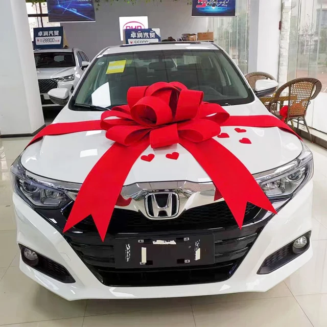 wholesale EVA car ribbon bow decoration customizable logo printing colorful large gift car pull bow
