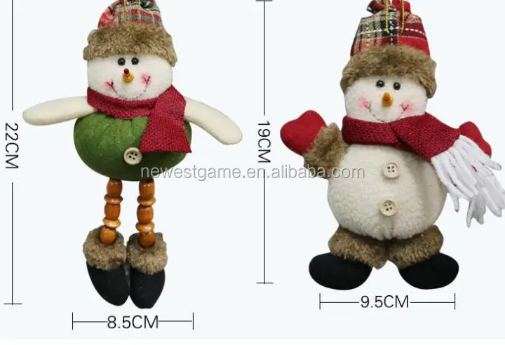 
2019 christmas toy pendant cute plush christmas gift for tree snowman elk doll free shipping 
