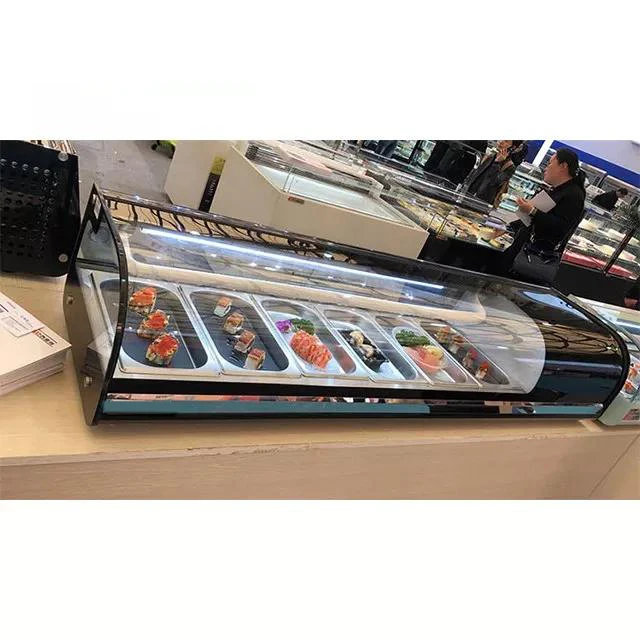 New style table top mini sushi display fridge chiller case sushi-display refrigerator sushi freezer