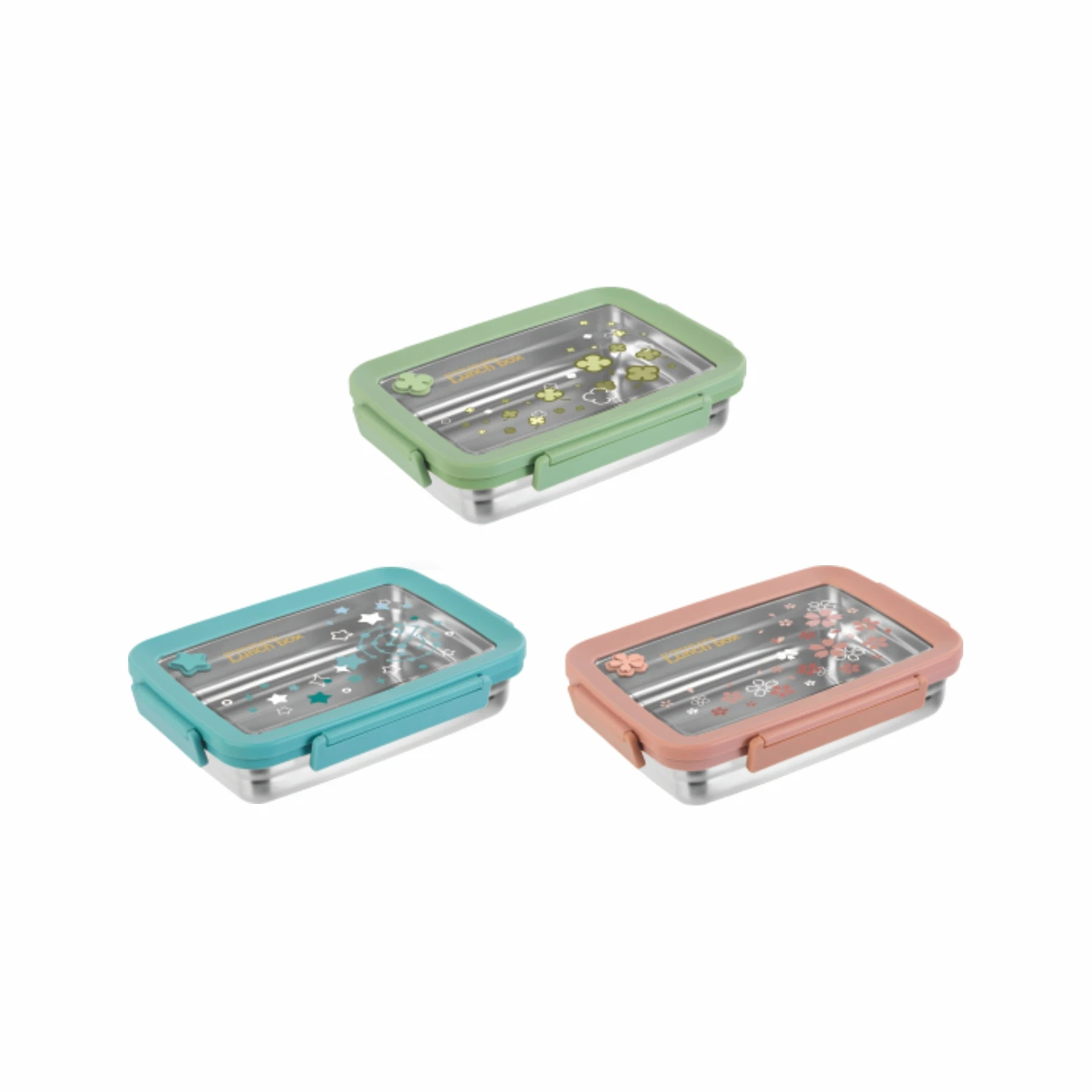 New Tedemei 6588 BPA Free 900ml portable leak-proof lunch box Silicone seal ring lid 201 stainless steel food container air hole