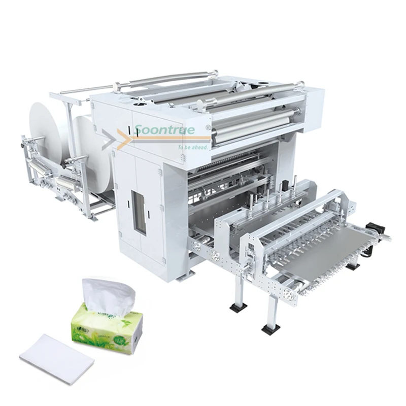 Customized V Folded 190*190Mm 4 Lanes Towel Facial Tissue Paper Making Machine Factory