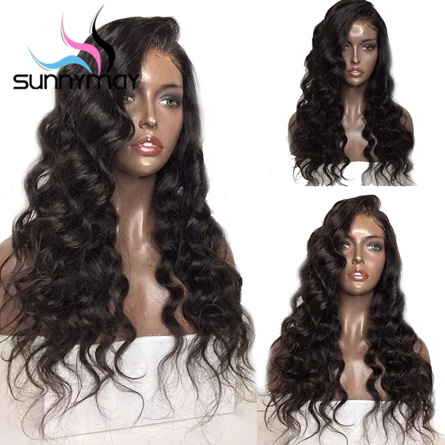 
Sunnymay 13x4 Wavy Lace Front Human Hair Wigs With Baby Hair Pre Plucked Glueless Remy Lace Front Wigs For Women Bleached Knot 