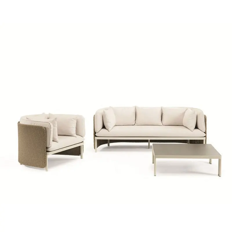 Luxury Rattan Furniture Five Piece Natural Rattan Sofa Set Patio Furniture Outdoor