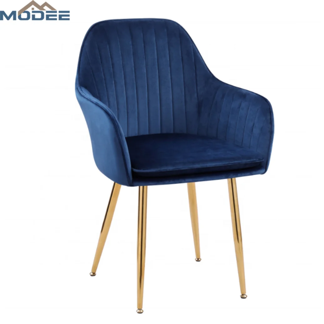 Luxury Nordic Design Dinning Furniture Sillas Metal Leg Upholstery Fabric Modern Velvet Dining Chairs For Dining Room Restaurant
