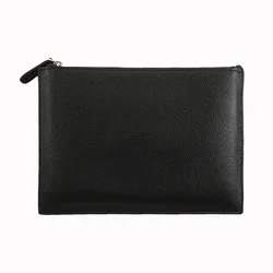 Factory wholesale pu leather zip handbag clutch bag for men business