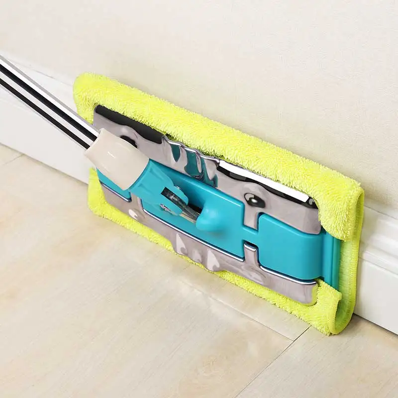 New Design Floor Cloth Clamping Microfiber Floor Flat Mop