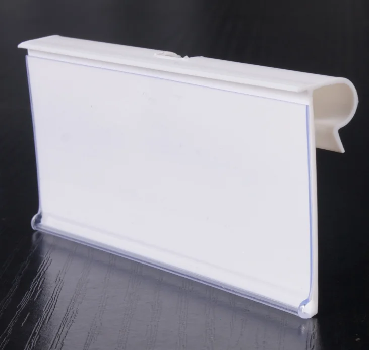 Wire Shelf Label Holder Display Hook Price Tag Holder Data Strip for Supermarket Shelves