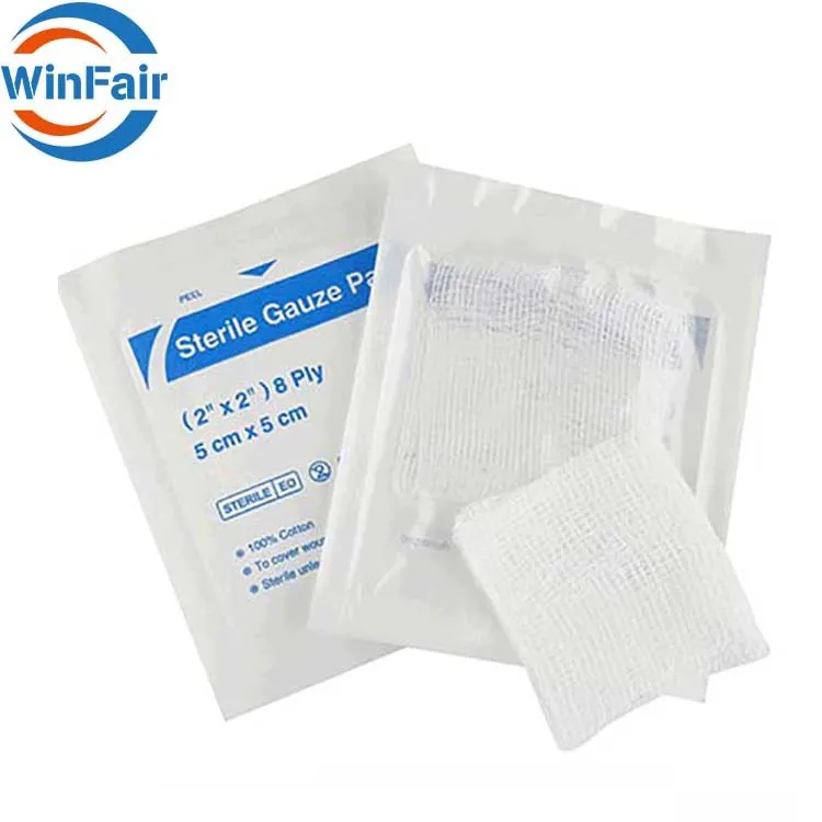 WinFair Custom Cotton 4X4 Surgical Dressing Gauze Sponge Fabric Medical Pads Sterile/Non Sterile Gauze