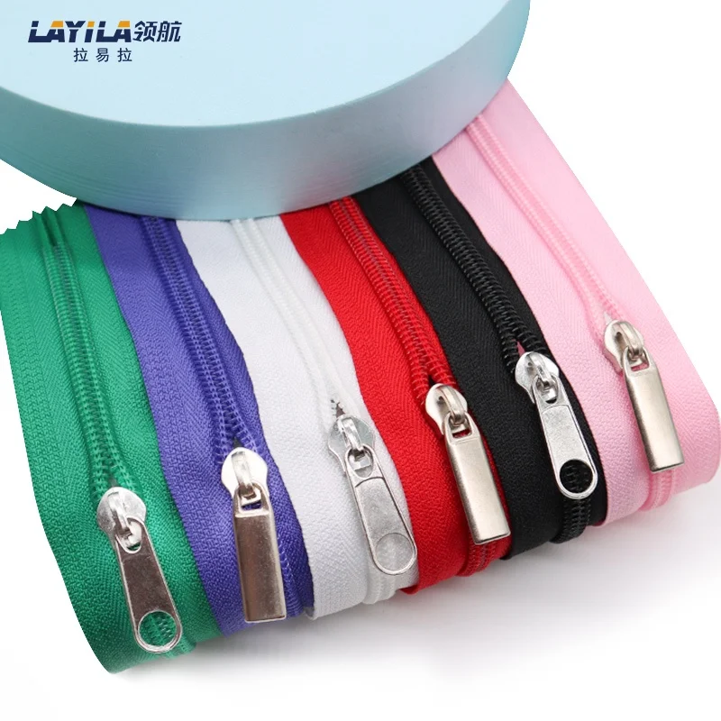 Wholesale Colorful Zipper Nylon Zippers For Handbags And Shopping Bags