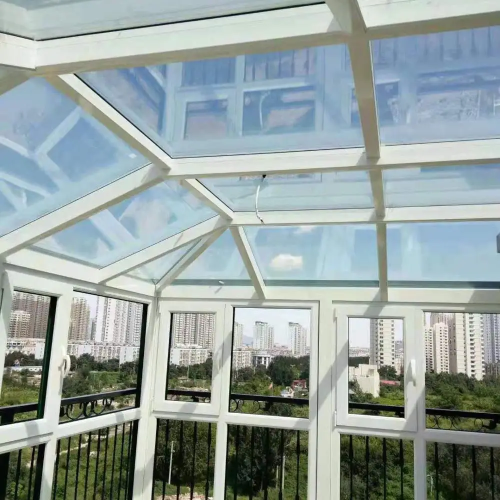 Tempered glass aluminum sunroom glass house veranda with high quantity