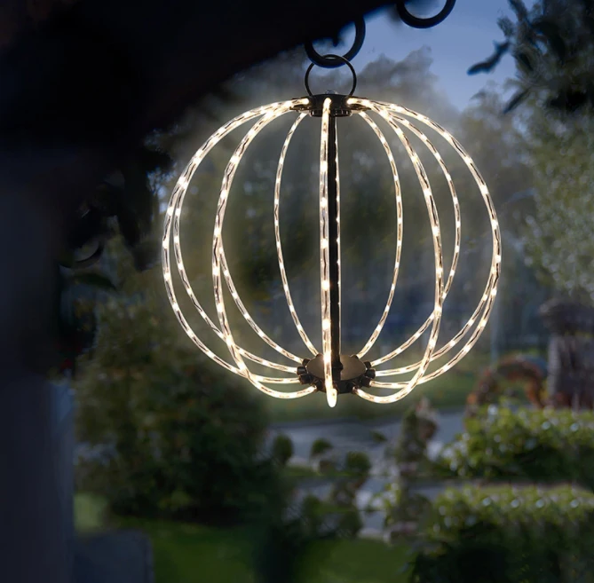 40/50/60 см Рождественский сад большой Глобус светодиодный светильник железный каркас Сфера Складной Подвесной шар для украшения дерева