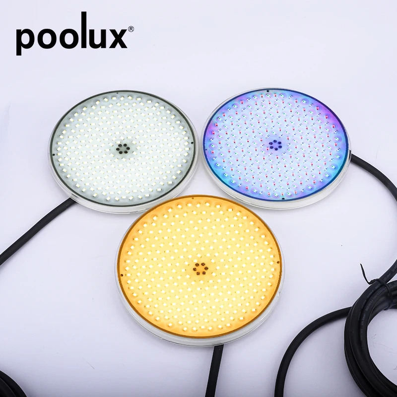 Плоские светодиодные подводные лампы для бассейна IP68 RGB Сменные цвета с резиновым наполнением PAR 56 освещение