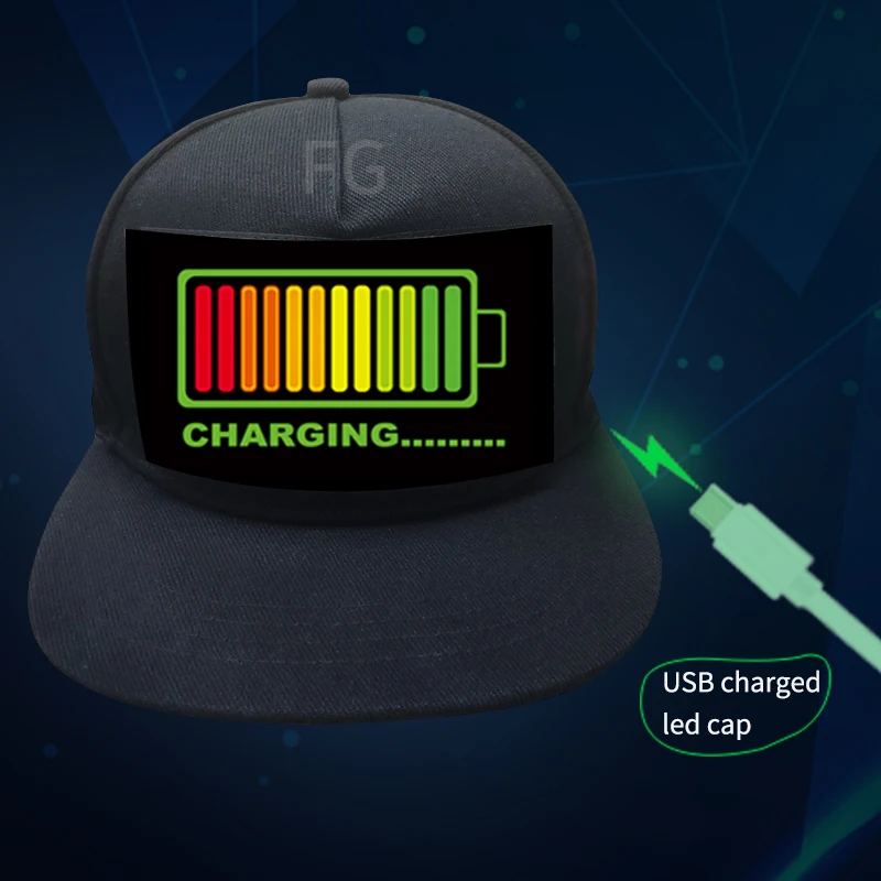 new design led caps party favor general size washable animation led hats