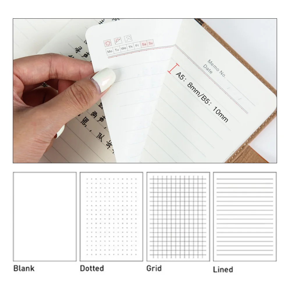 Custom Business Hardcover PU Leather A5 Journal Diary Pocket Notebook Gift Set