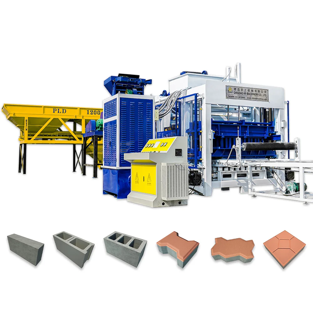 QT12-15 Brick Machine Making Automatic Double Hydraulic cylinder building material machinery