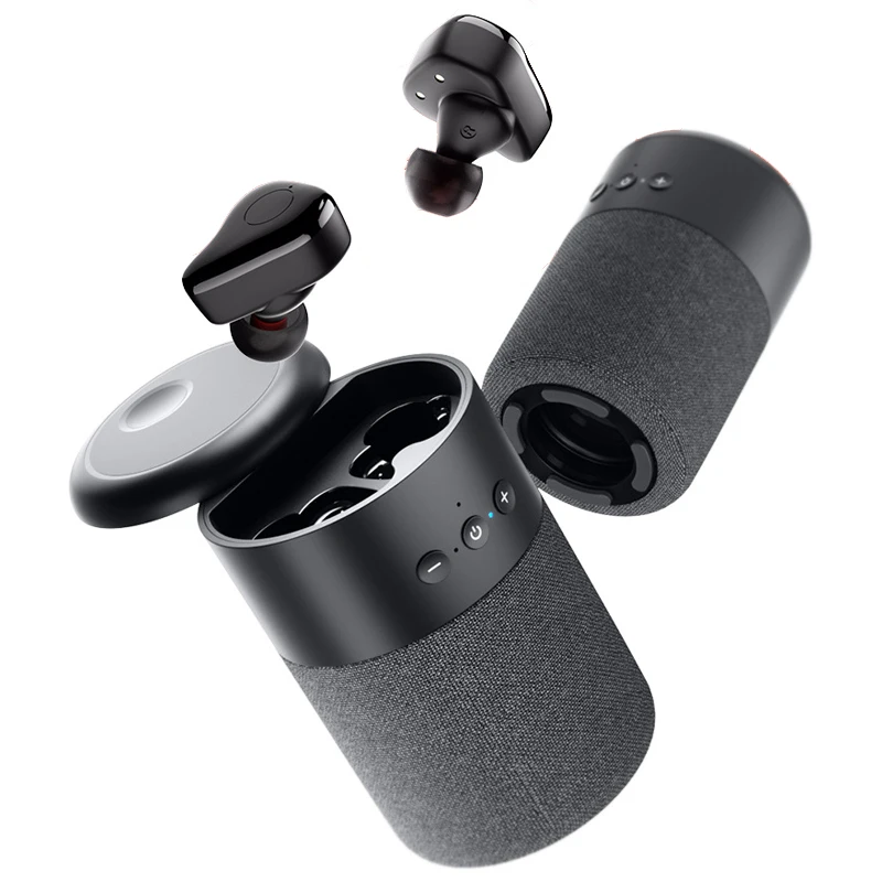 Portable TWS Naushnik Earbuds Soundbox Combo With Lanyard Outdoor Design 2 In 1 Bt B20 Speaker Wireless Earphone