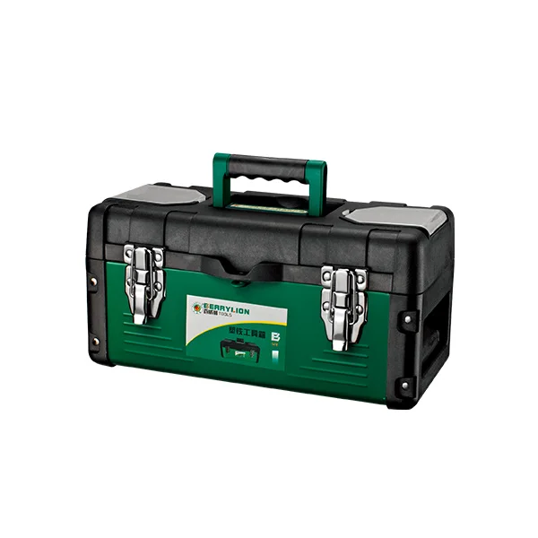 Berrylion High Grade Plastic Iron Tool Box Hot Sale Multi-functional  Repair Tool Box Household Hardware Storage Box