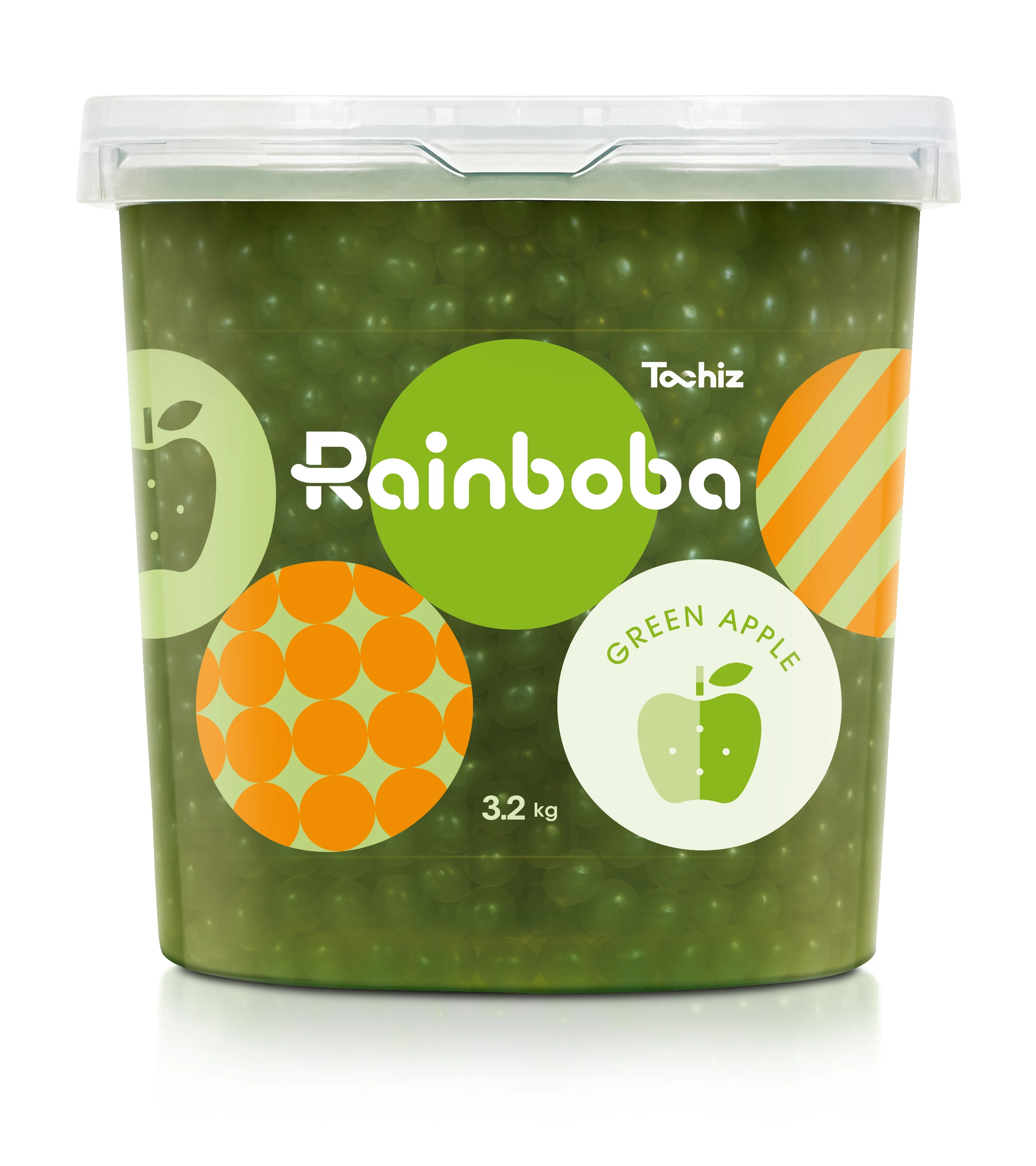 Premium Quality Made In Taiwan China 3.2Kg Green Apple Flavor Popping Pearls Delicious Ready To Eat