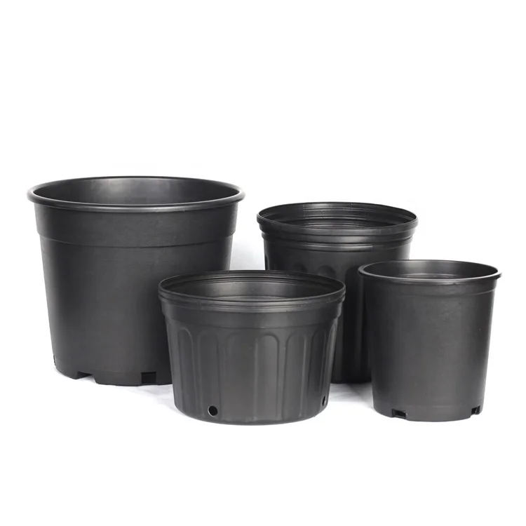 
Pp Plastic Inch Square Round Transparent Black Used Mould Injection Biodegradable Garden Flower Pots Gallon Nursery Pots 