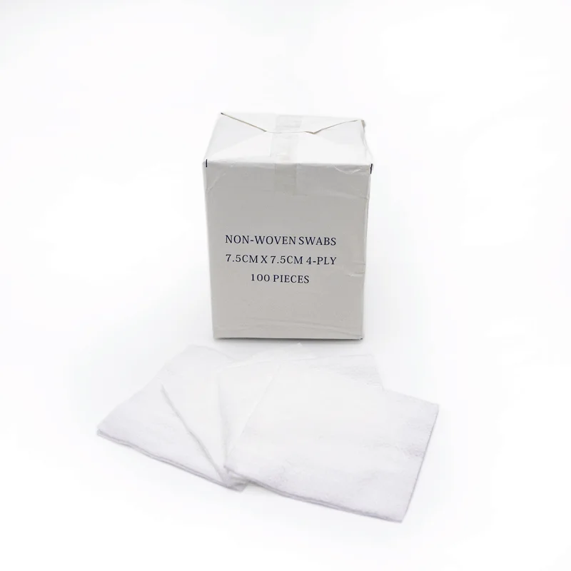Kangya CE wound dressiing Medical 100 pcs 4 ply Non sterile 5x5 nonwoven swab