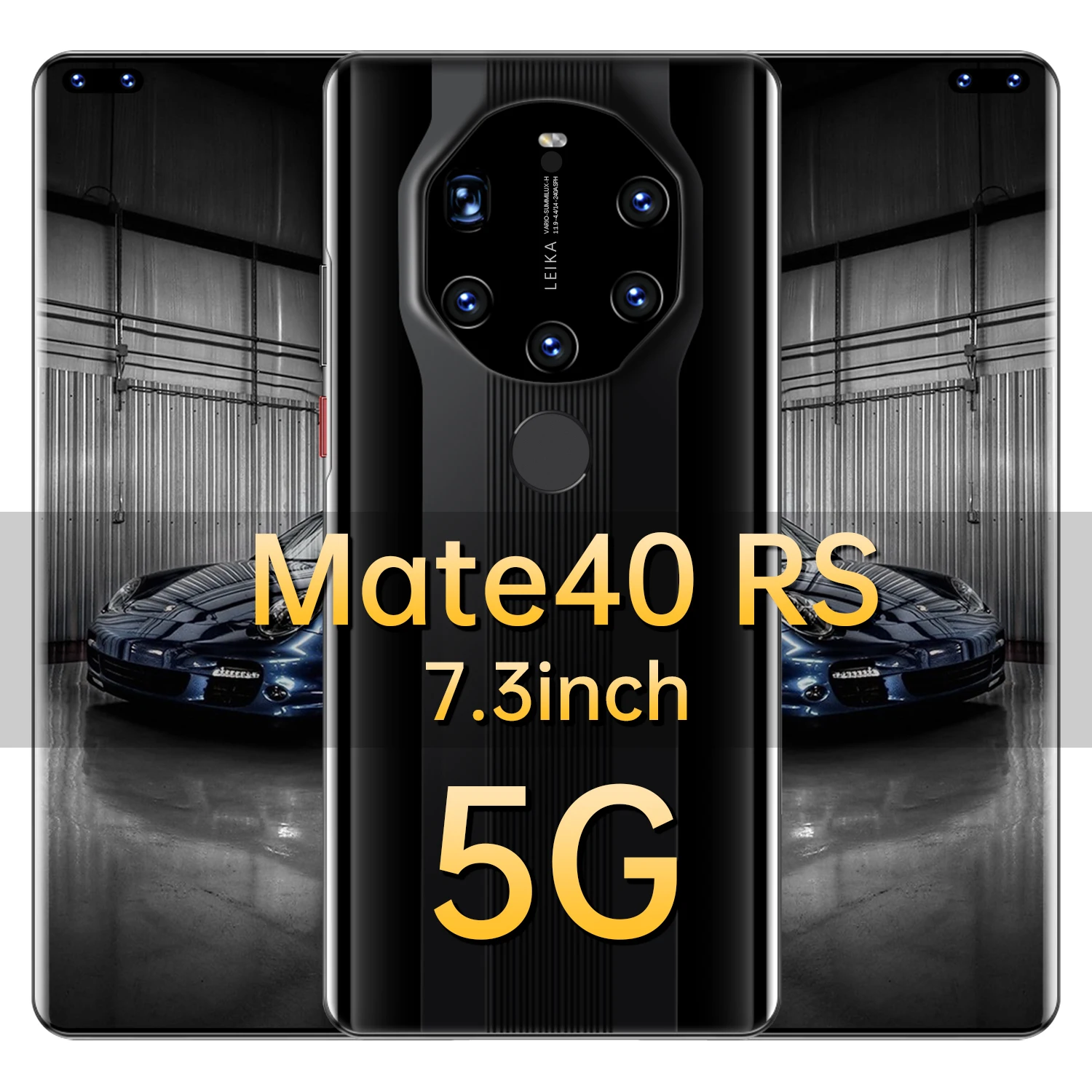  Высокая конфигурация Mate40 RS MTK6889 + 10-ядерный 16GB 512GB 24MP 50MP 7 3 дюймов HD левый отверстие-экрана 6800 мА/ч android11.0