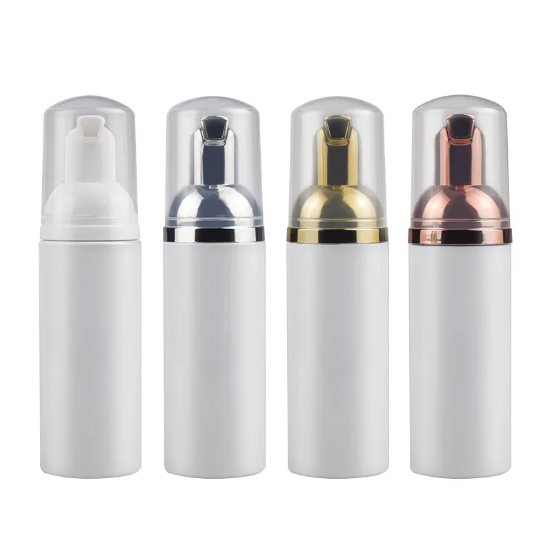 2oz Silver Pink Black Gold Foam Pump Bottle PET Empty bubble Bottle Mini Foaming Soap Pump Dispenser for Skincare Packaging