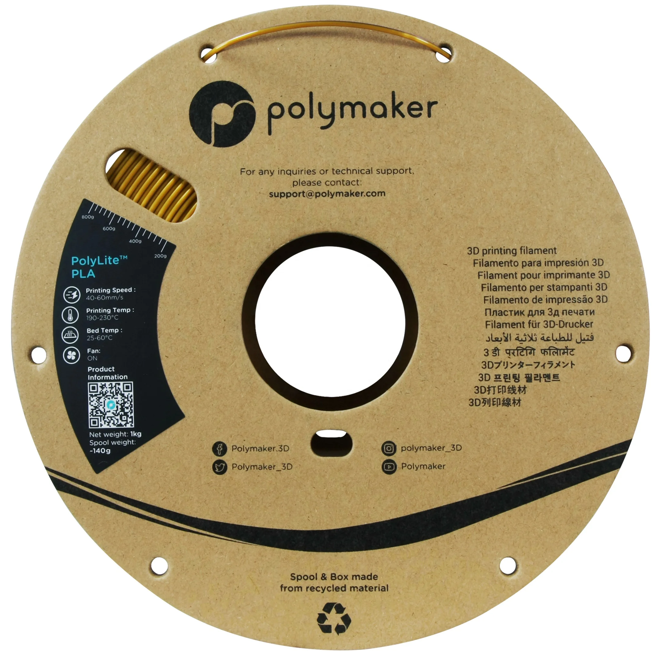 Professional Factory Custom 1kg / 1.75mm Polymaker PolyLite PLA Silk Dual Colors Silk Shiny Printer 3D Filament PLA