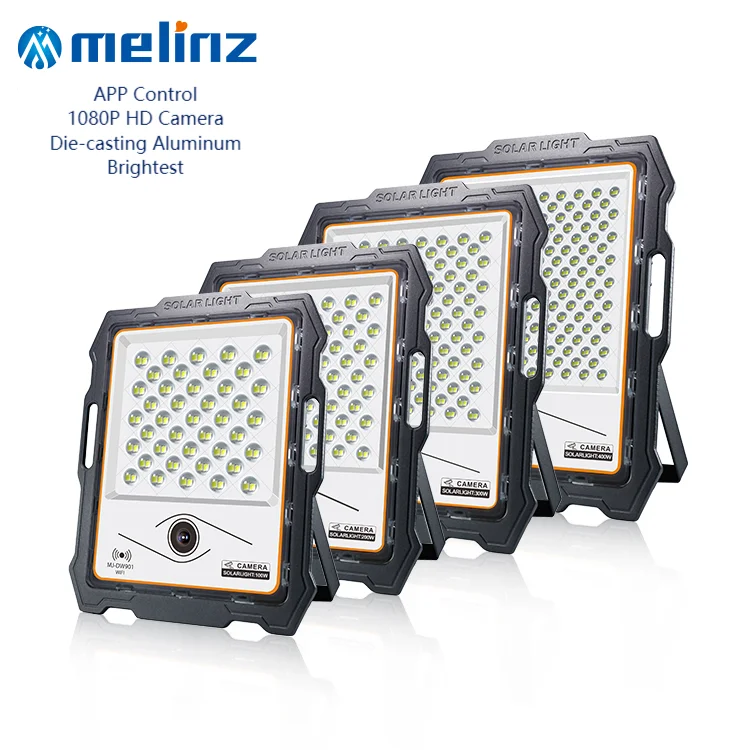 Factory Direct Sale Die-casting Aluminum Solar Camera Lighting Led Solar Powered Flood Light