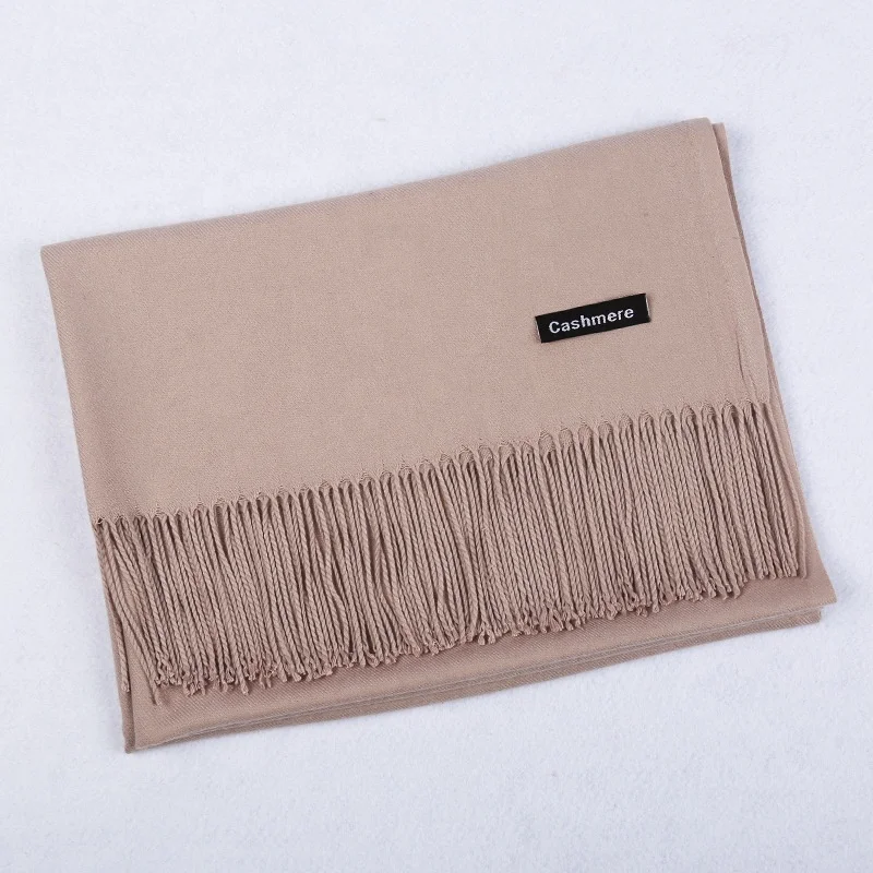 Zifeng OEM chal na kar  High quality Winter plain tassel cashmere shawl scarf