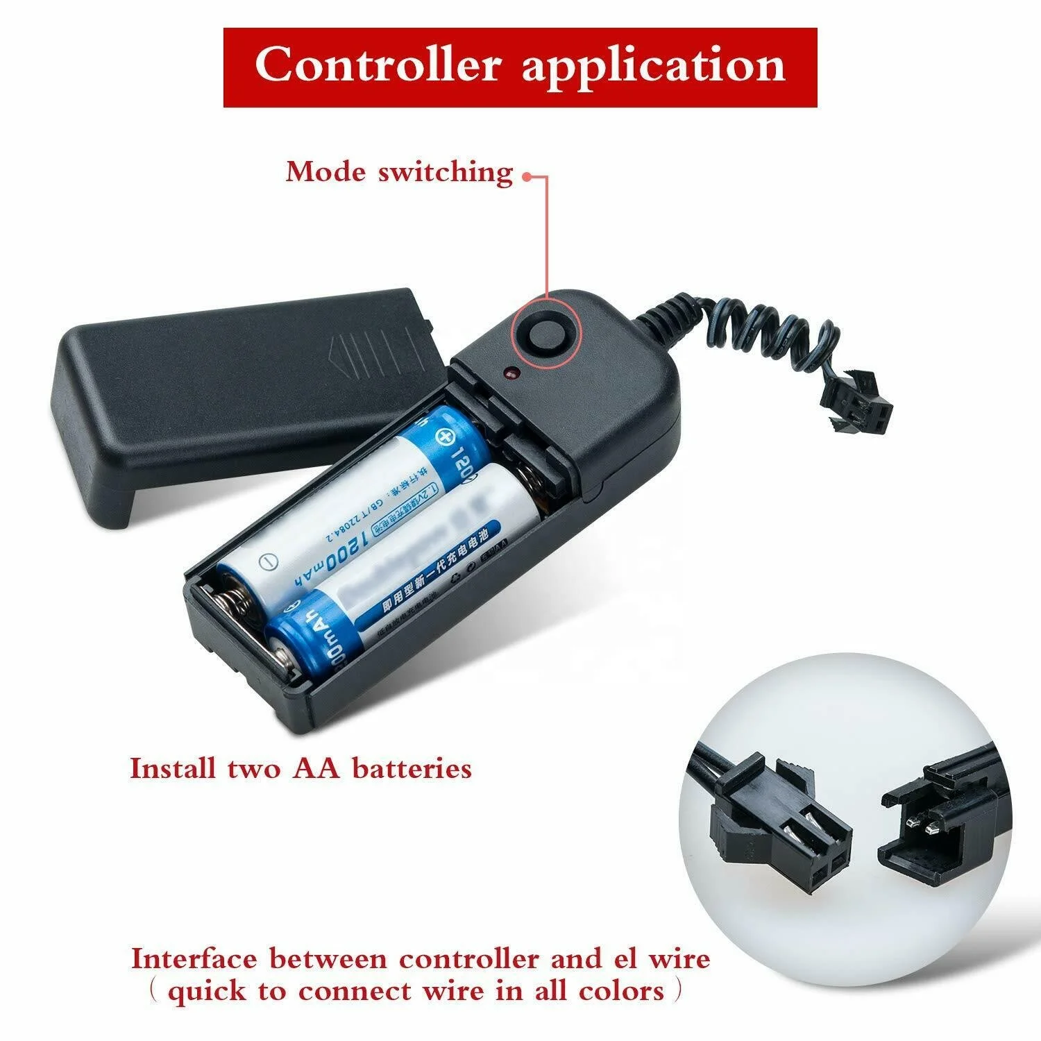 Электролюминесцентный светящийся неоновый светящийся светильник, электрический провод для украшения вечеринки, Хэллоуина, 6, 5 футов/2 м