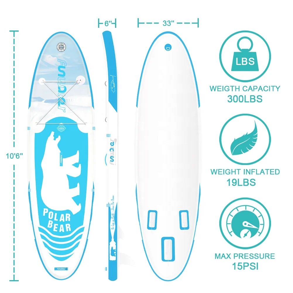 FUNWATER Drop shipping inflatable water surf stand paddle board standup sup