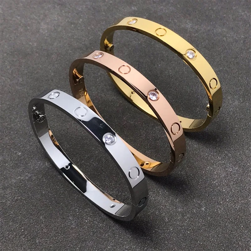 High Quality 316l Stainless Steel Luxury Brand 18k Gold-plated Love Screwdriver Bracelet Men And Women Luxury Jewelry Wholesale