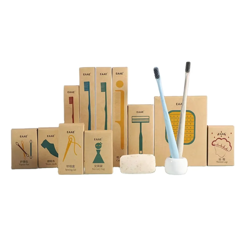 Custom Kraft Paper Hotel Amenities Set Hotel Product Hotel Amenities