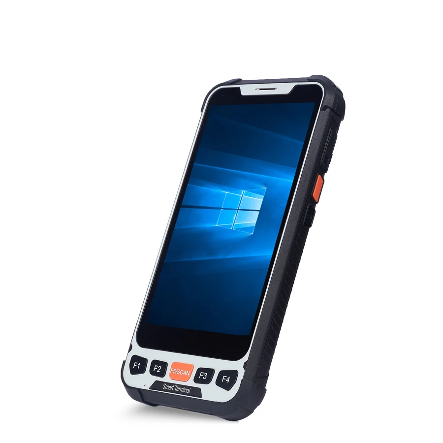 Лидер продаж, сканер штрих-кода 5,5 дюйма NFC RFID 2D, 4 Гб + 64 ГБ, GPS, управление со склада, прочный КПК Win10