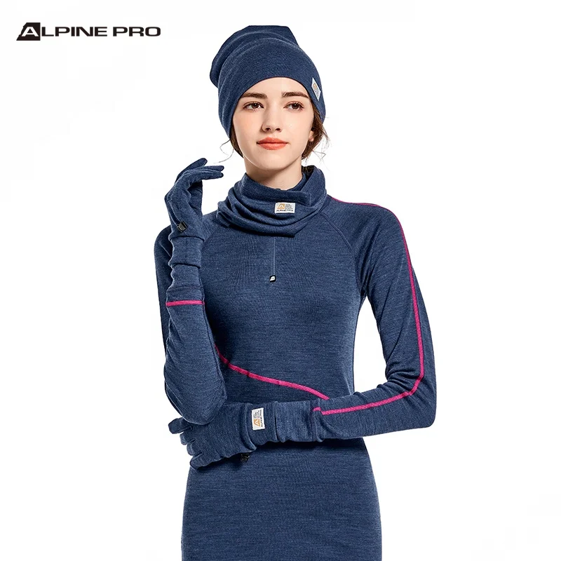 Alpine PRO дышащее быстросохнущее Женское лыжное нижнее белье Merino женское Бесшовное термобелье
